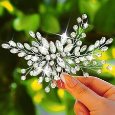 Crystal Bride Wedding Hair Comb Silver Bridal Rhinestone Hair Accessories