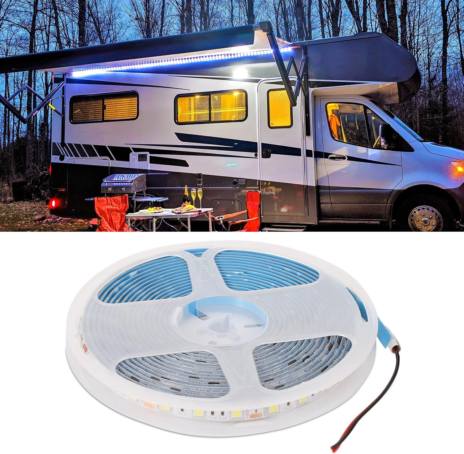 Bandeau LED 12V camping et voiture | Lampe flexible 5M pour extérieur