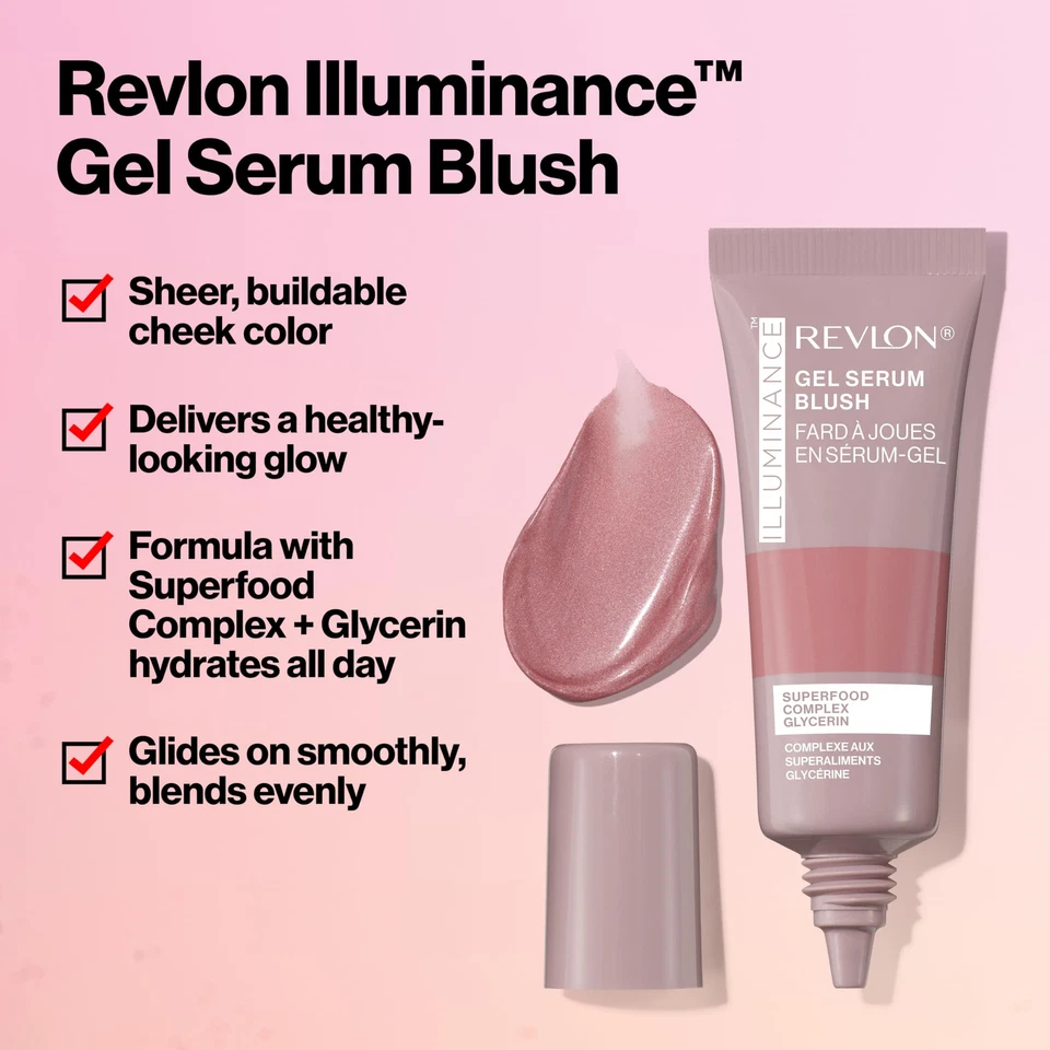 Revlon Illuminance Gel Serum Blush Enchanting Mauve 0.37 Fl Oz Sheer Color - Image 3 of 4