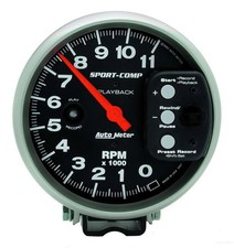 Autometer 3967 Sport-comp Tachometer 5 11k Rpm Pedestal W Rpm Playback