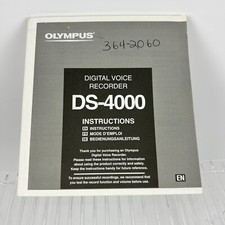 Olympus DS-4000 Digital Voice Recorder Instruction Manual Book With Disk