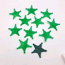 Vintage Sheriff Deputy Plastic Badge Lot of 11 Made In Hong Kong Clip Backed