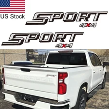 2pcs SPORT 4X4 Truck Bed Side Door Trunk Tailgate Decals Stickers For Pickup Etc