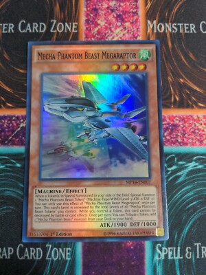Yu-Gi-Oh! Mecha Phantom Beast Megaraptor MP14-EN007 1st Edition Super Rare NM 