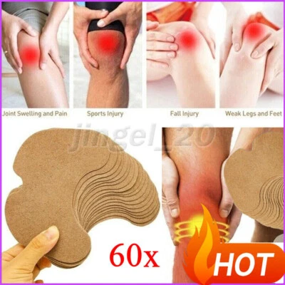 Almohadilla adhesiva de yeso parche alivio del dolor de rodilla moxibustión caliente moxa ajenjo 60 un.