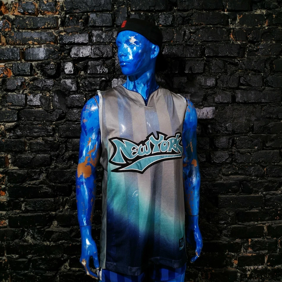 Camiseta deportiva de baloncesto New York All Star Pro vintage de los 90 sin mangas de poliéster para hombre L Foto 2 de 4
