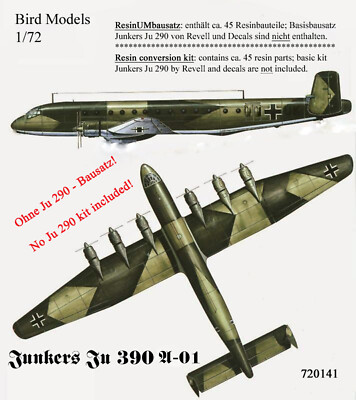 Junkers Ju 390 A-01 1/72 Bird Models Resin Conversion Kit / Resin Conversion Kit