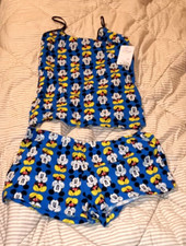 Disney Mickey Mouse 2 Piece Sleepwear Girl's Tank Top And Shorts