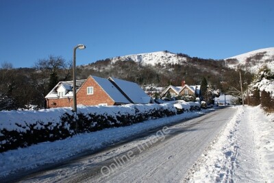 Photo 6x4 Upper Welland Road in the snow Brand Green/SO7641 The snow plo c2010