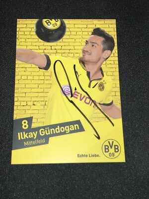 Carte Postale Originale Signée Par Ilkay Gündogan - BVB Borussia Dortmund