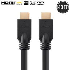 40FT HDMI Cable High Speed HDTV 4K 1080p 3D 10Gbps HD TV DVD XBOX PS4 CL2 Black