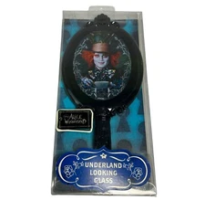 Alice In Wonderland Underland Looking Glass Hand Mirror Mad Hatter NIB
