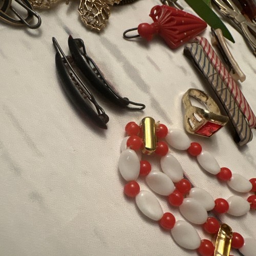 Children’s Hair Barrettes Lot Of 33 Vintage 60s Kids Accessories Jewelry Hippie - Picture 8 of 12