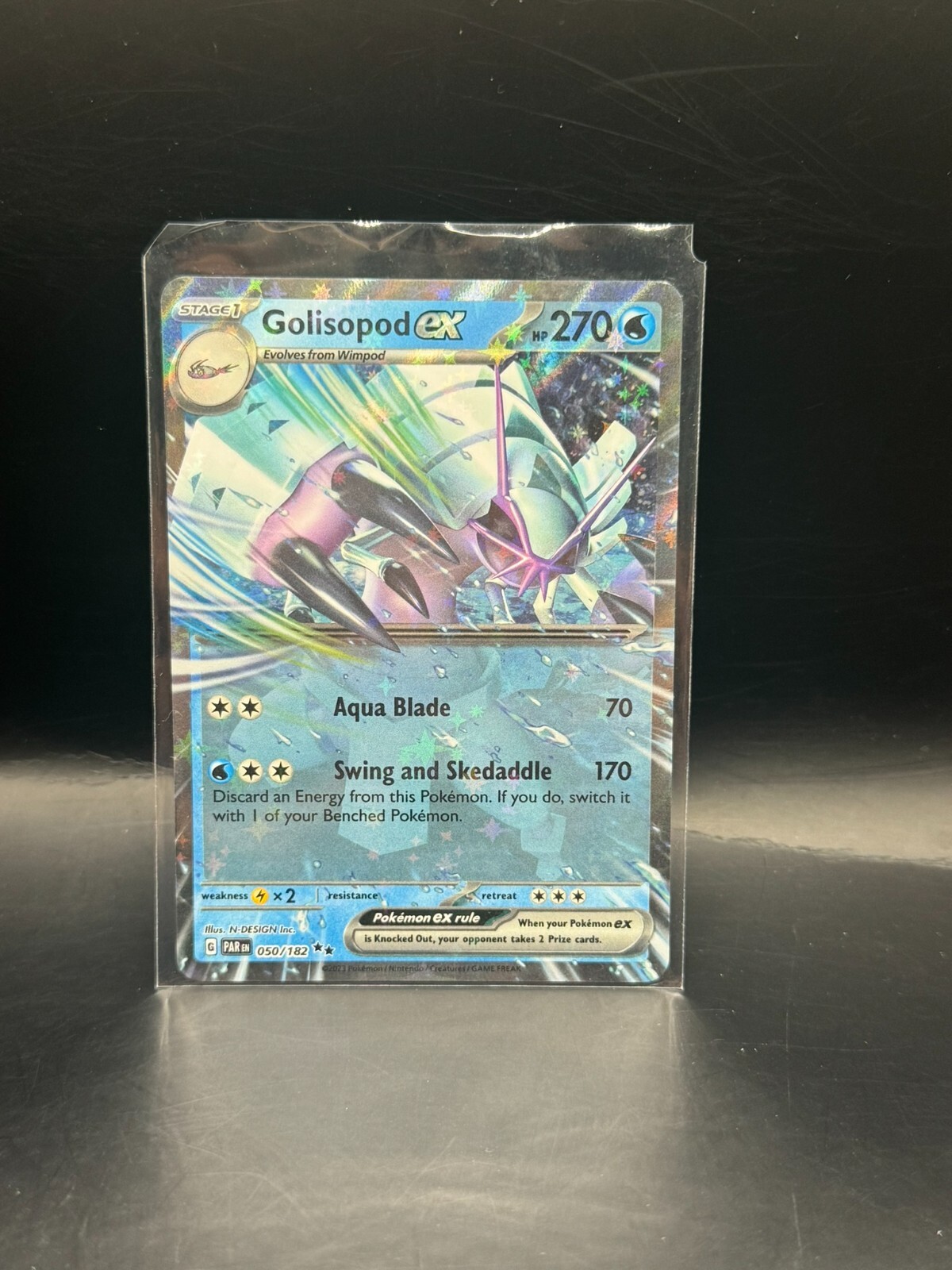 NM Pokemon Paradox Rift Golisopod EX Double Rare 050 #050/182