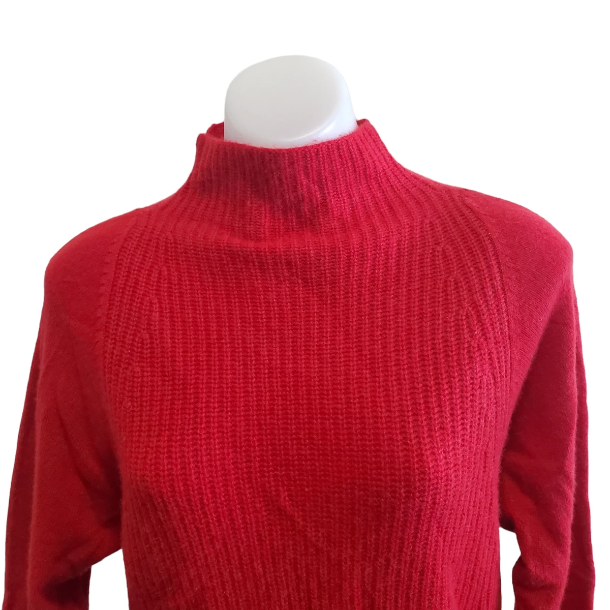 Tahari Pure Luxe Women s 100 Cashmere Sweater Red Turtleneck