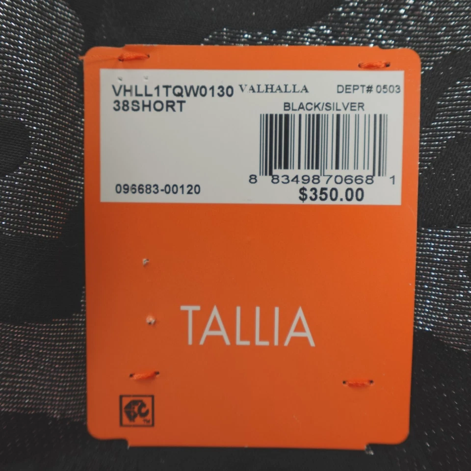 Blazer Tallia Para Hombres 38S Fiesta Valhalla Negro Plateado Metálico Chaqueta de Cena Foto 4 de 4