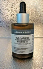 HUILE A BARBE Hyaluronic Acid & Organic Hemp 50ml Brand AROMA-ZONE Made in FRANC