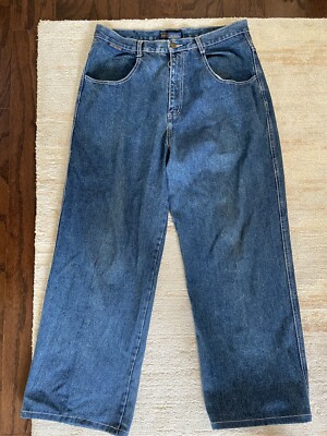 Vintage 90's Karl Kani Jeans Mens 38 Blue Wash Straight Leg - Wide