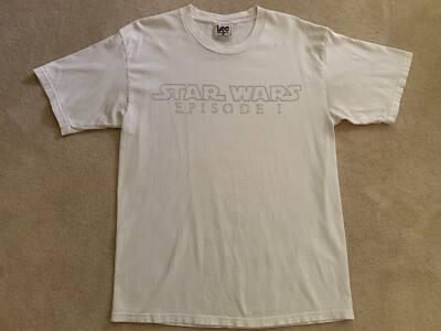 Star Wars: Episode I (1999) White T-Shirt. Size L, Large, Vintage / Vtg 1, Lee