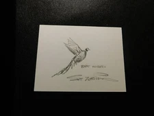 SCOTT ZOELLICK WILDLIFE ARTIST ARTWORK AND AUTOGRAPH CARD!  c600TDD