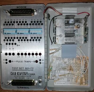 TEST SET 921 - T2 NU DATA CORP. LITTLE SILVER. NU SCHNITTSTELLENTESTGERÄT