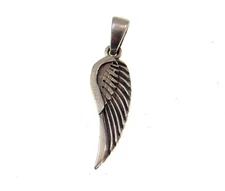 Handcrafted Solid 925 Sterling Silver Angel Wing Pendant, Bird Wing Jewelry