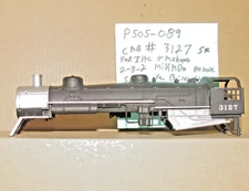 P505-089 MIKADO BOILER SHELL BLACK WITH CAB # 3127 BY IHC (MEHANO) NEW HO SCALE