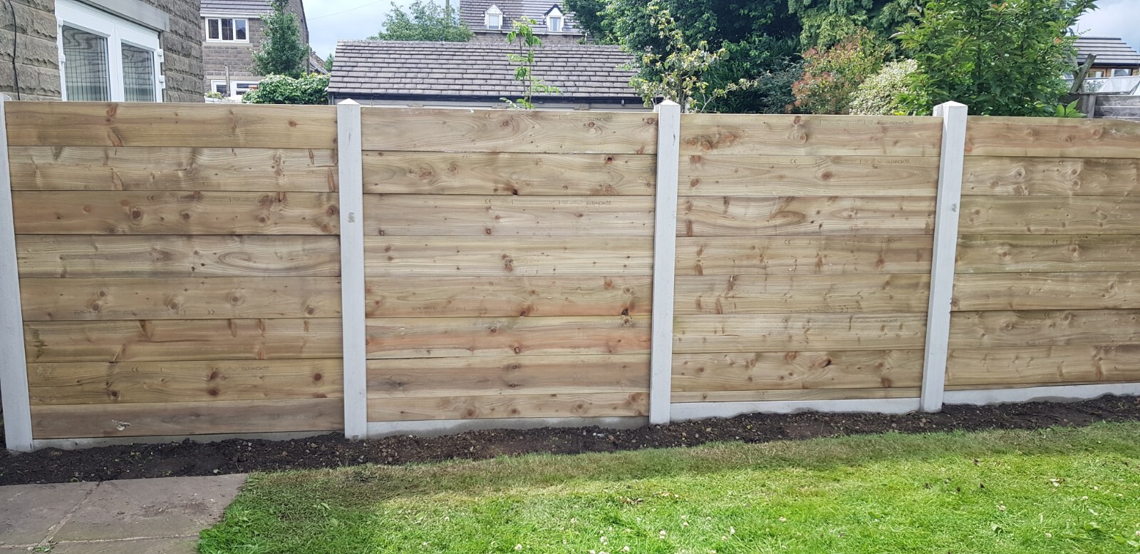 4 concrete fence posts and 3 gravel boards eBay