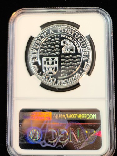 1995 PORTUGAL SILVER 200 ESCUDOS JOAO II NGC MS 69 DPL MIRROR SURFACES TOP POP 1 - Picture 4 of 5
