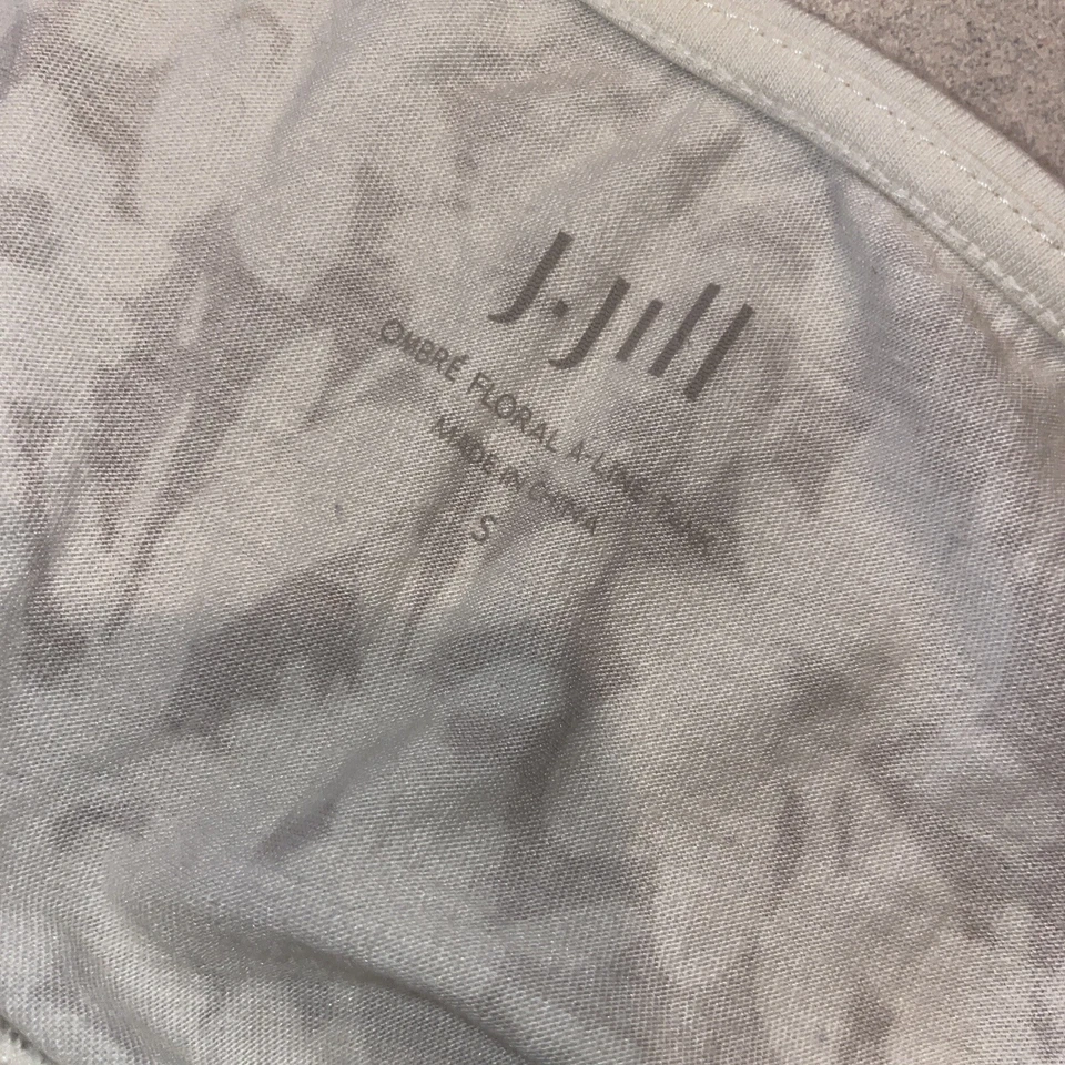 Camiseta sin mangas J. Jill Ombre floral línea A talla pequeña algodón pima tostado negro Foto 4 de 4