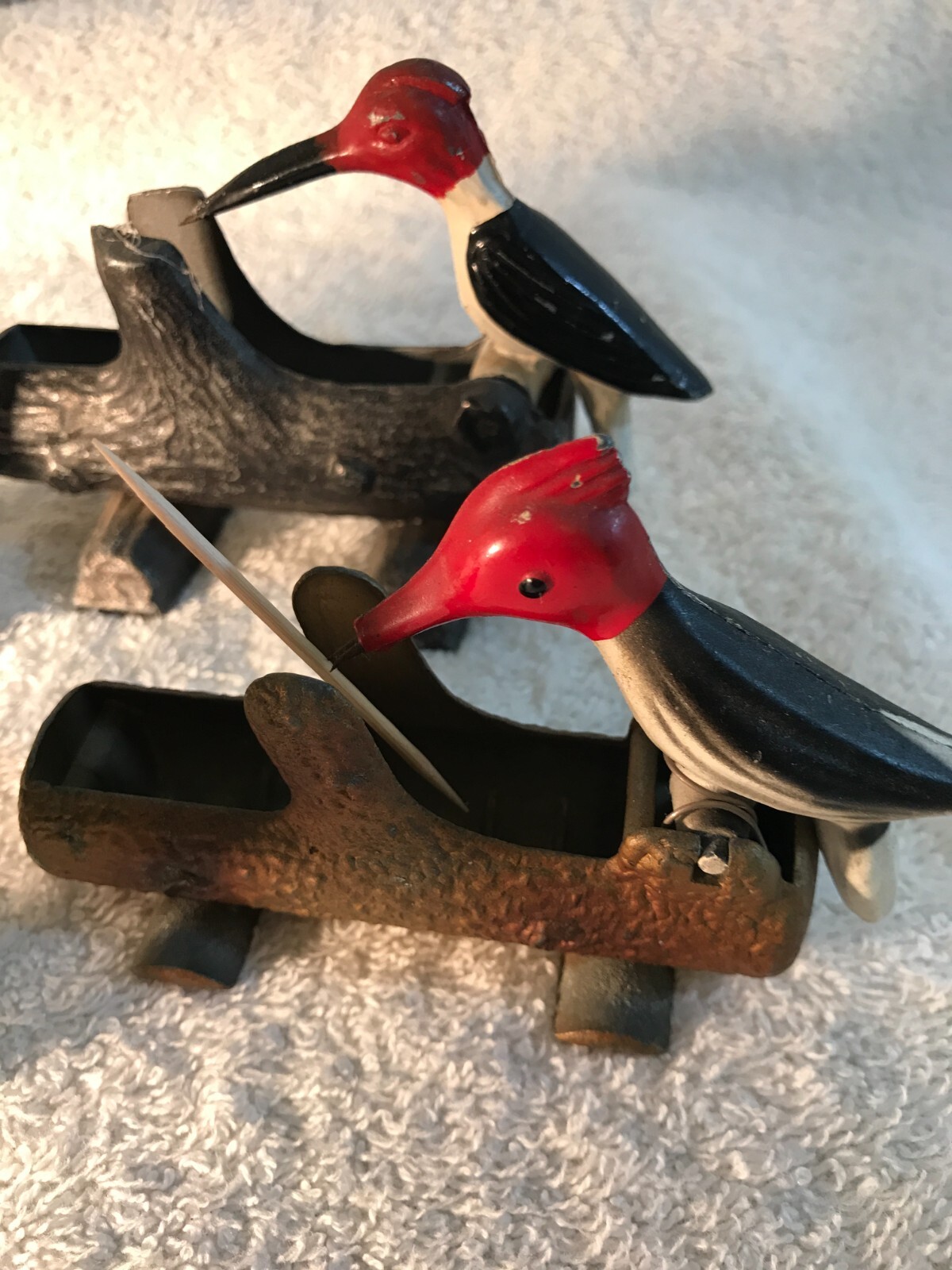 192030's VINTAGE MORTON GROVE PRODUCTS WOODPECKER TOOTHPICK HOLDER