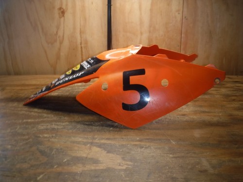 KTM 250 SXF 2005 guardabarros trasero placas de plástico naranja 2003 2004 - 2007 - Imagen 3 de 7