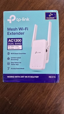 NEW Wi-Fi Range Extender   Up to 1200Mbps Dual Band TP-Link AC1200 White  