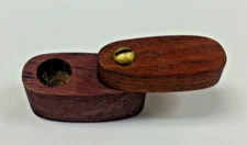 WOOD SMOKING PIPE TWIST SOLID WOOD TOP LID "RAINDROP" MADE IN THE USA