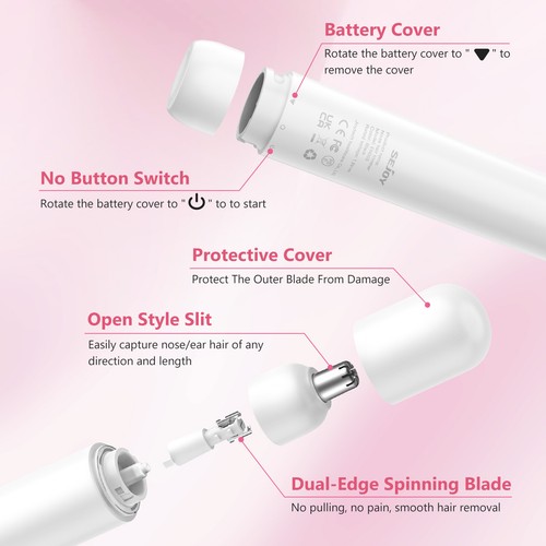 SEJOY Cortapelos Eléctrico para Hombres y Mujeres Baterías Portátil - Imagen 7 de 10
