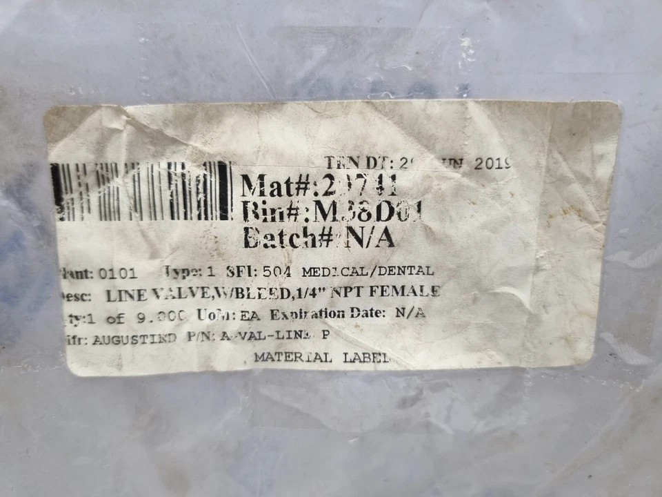 Harrison A-VAL-LINEUP Line Valve 6000 PSIG / Augustind - Image 2 of 4