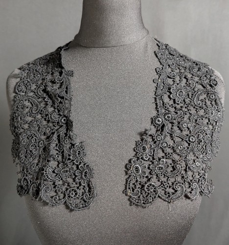 2 Victorian / Edwardian Antique Fashion Lace Collars - Schiffli ? - Picture 15 of 21