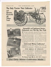 Universal Tractor Mfg. 1914 Co. Anuncio: Cultivador de motor universal - Columbus, OhiO