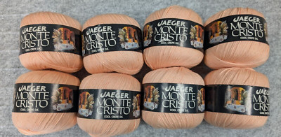 Jaeger Monte Cristo Cool Crepe DK Yarn #113 Peach Lot of 8  **READ DESCRIPTION**