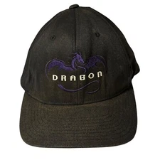 Authentic Spacex Dragon Capsule Hat Cap Flexfit Black NASA Elon Musk S/M