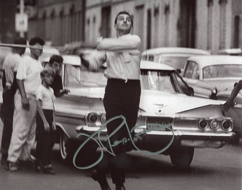 JOE PEPITONE New York Yankees circa 1962 "stickball" B&W Photo AS WS Cubs COA