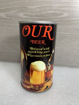 Our Beer 12 oz  Steel Can Jos Huber Brewing Monroe Wisconsin