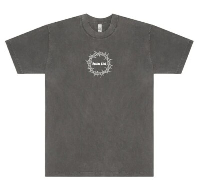 Christian T-shirt Heavyweight Vintage White And Gray