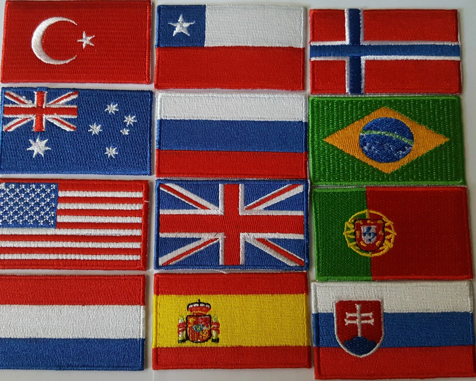 National Country Flag Patch | Iron-On/Sew-On Embroidered Cloth Patch/Badge - Image 2 of 4