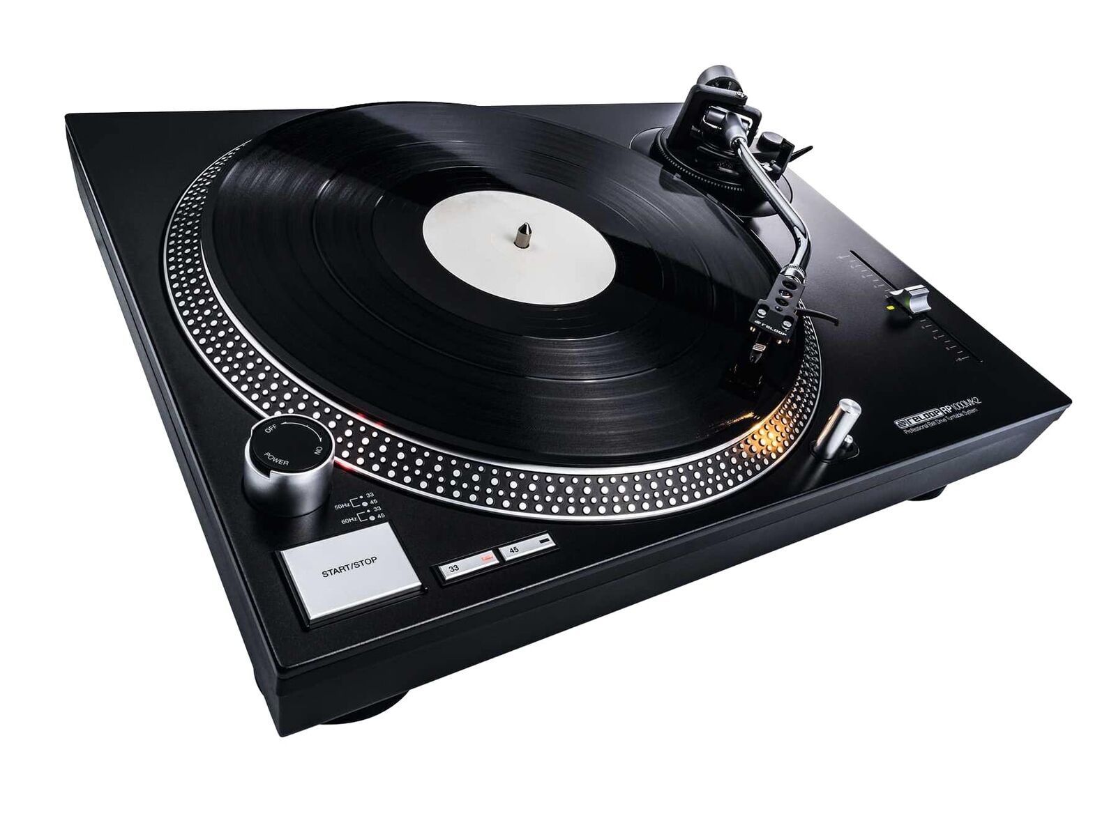Riemenangetriebenes DJ Turntable Twin Set mit Reloop 2 x RP-1000 MK2 Black