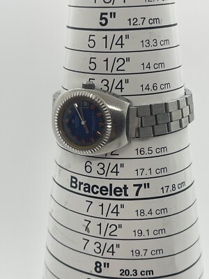 Lorenz Edox Watch 21 Jewel Incabloc Automatic Blue Face Date  display picture 3