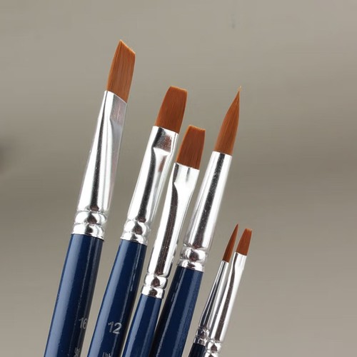 Artist Paint Brushes Gouache Poster Colour Acrylic Watercolour Flat Round OZ - Picture 8 of 11