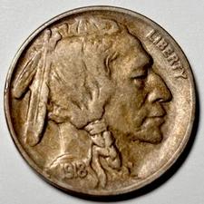 ERROR! Sharp 2-FEATHERS Variety 1918-S BUFFALO . Tough This Nice!!