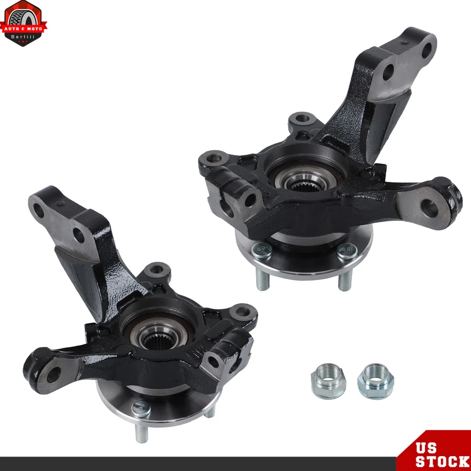 For 2013-2019 Nissan Versa Pair Front LH & RH Wheel Bearing Hub Knuckle Assembly - Image 4 of 4
