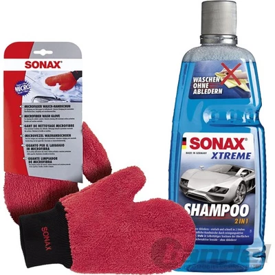 SONAX Xtreme Shampoing 2 IN 1 + Microfibre Gant de Lavage Entretien Nettoyage - Photo 1/3